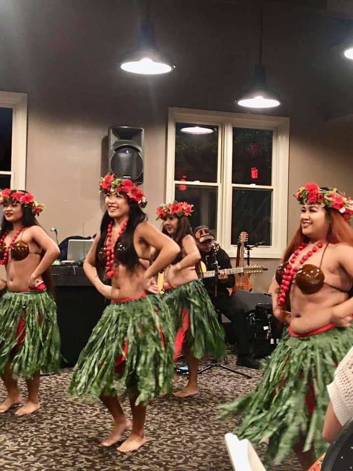 Hula dancers grass skirts luau entertainment Southern California