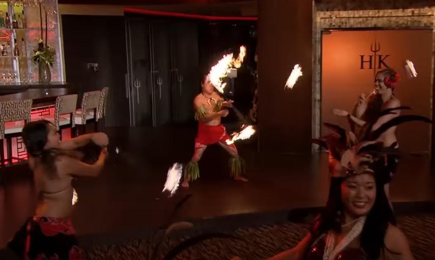 Fire performers fire eating show nightclub entertainment