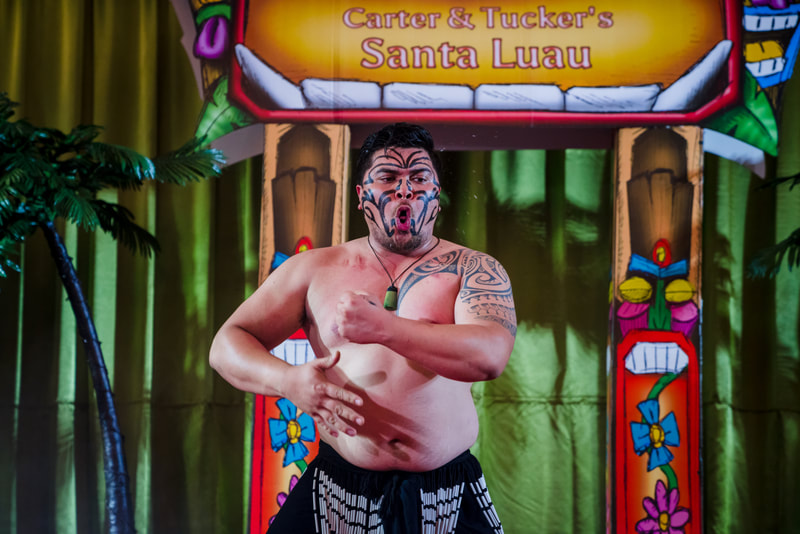 Tiki themed performer at luau party event