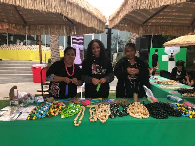 Hawaiian market vendor beaded necklaces tropical event